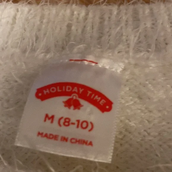 Christmas Holiday Time Long Sleeve Pullover Sequin Relaxed Fit Sweater (Women's) - Picture 6 of 7